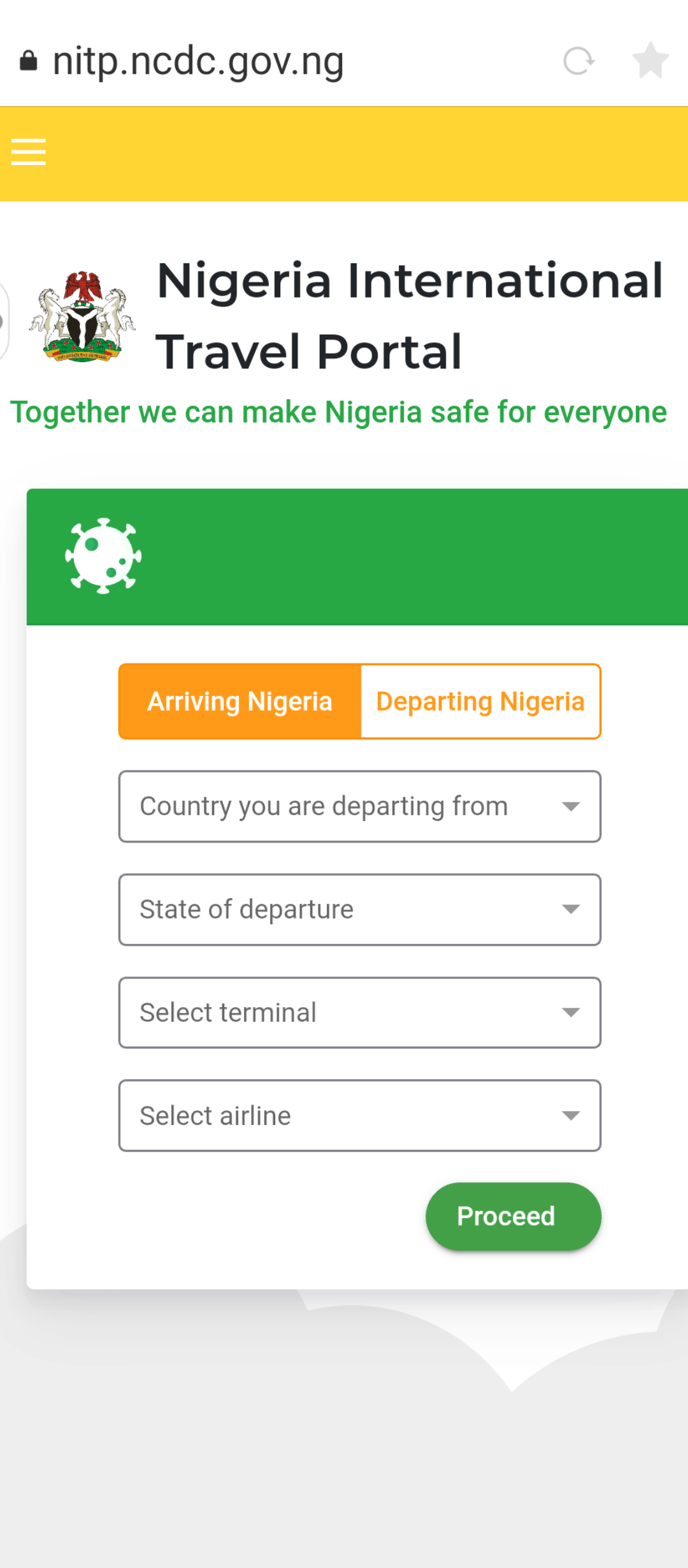 travel portal for nigeria